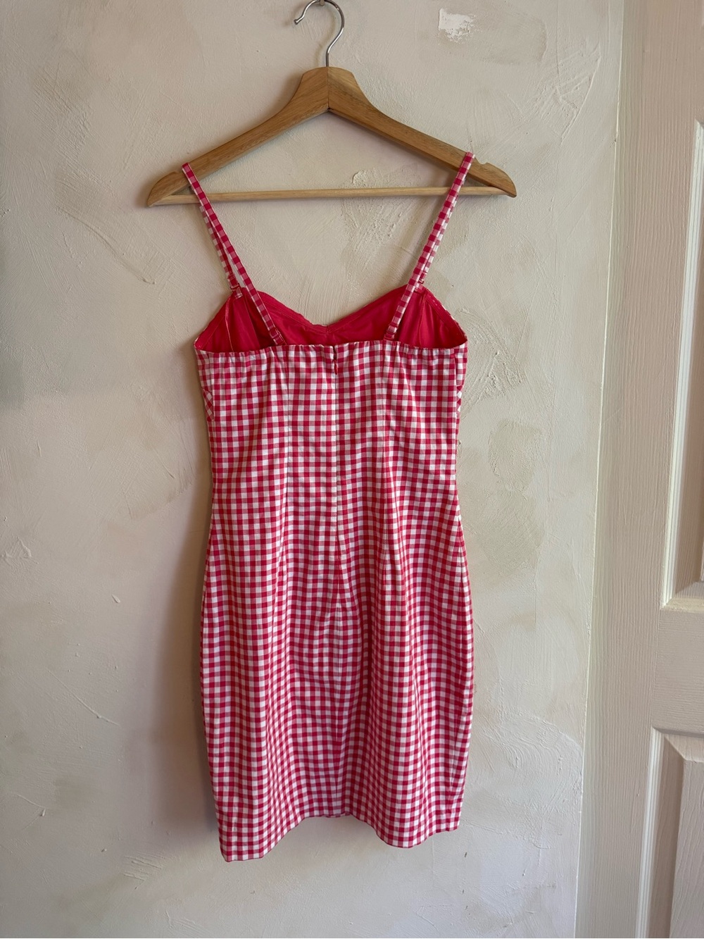 Guess Los Angeles | Red Gingham | Mini Dress Sweetheart | Sz 2 - Picture 7 of 13
